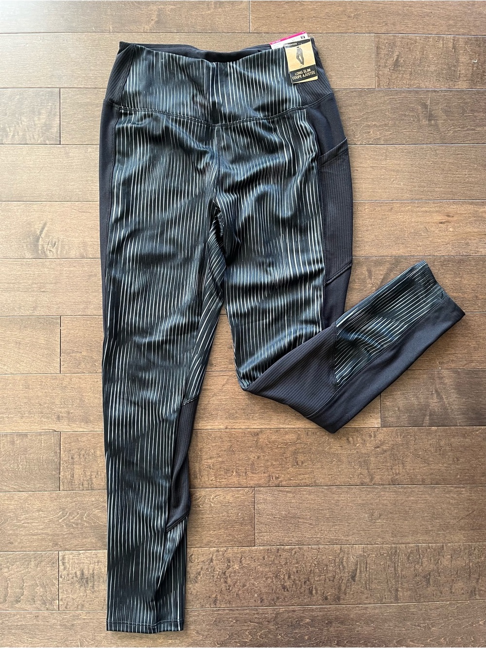 Women's Black Striped Performance Joggers